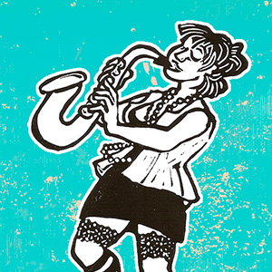 Linoldruck, Folkdame