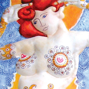 Genaehte · Detail grosser Engel